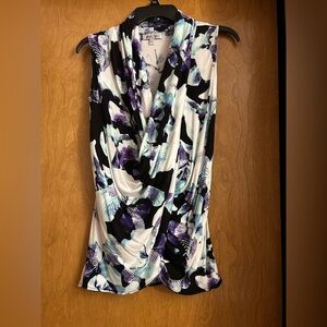 Jennifer Lopez Purple and Black Patterned Top